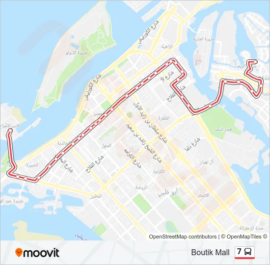 7 Bus Line Map
