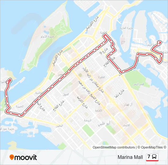 7 Bus Line Map