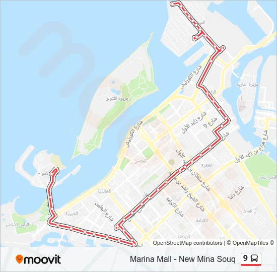 9 Bus Line Map