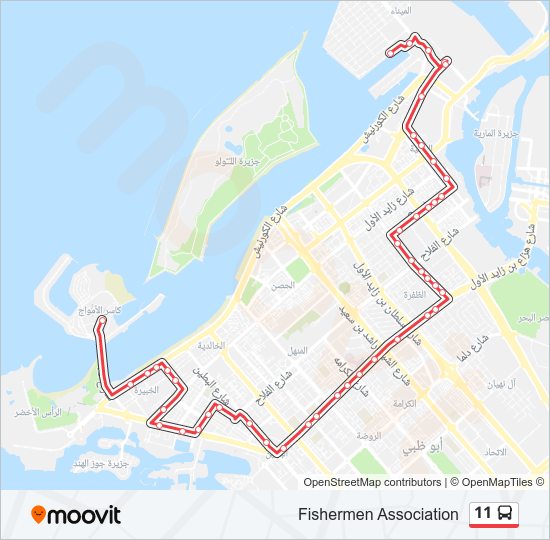 11 bus Line Map