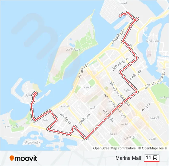 11 Bus Line Map