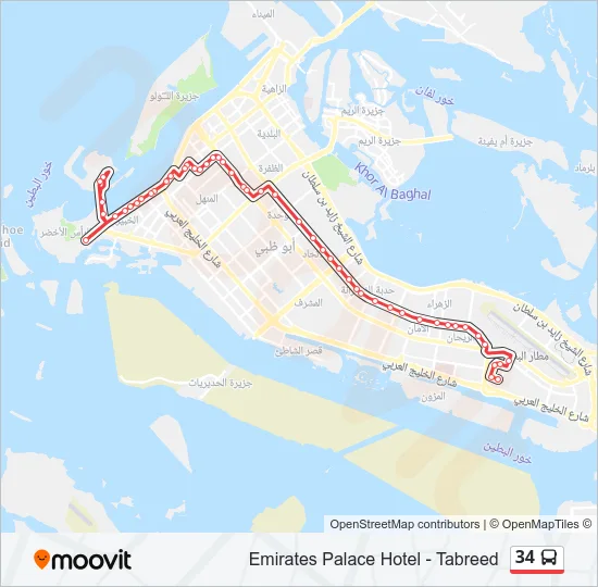 34 Bus Line Map