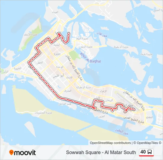 40 Bus Line Map
