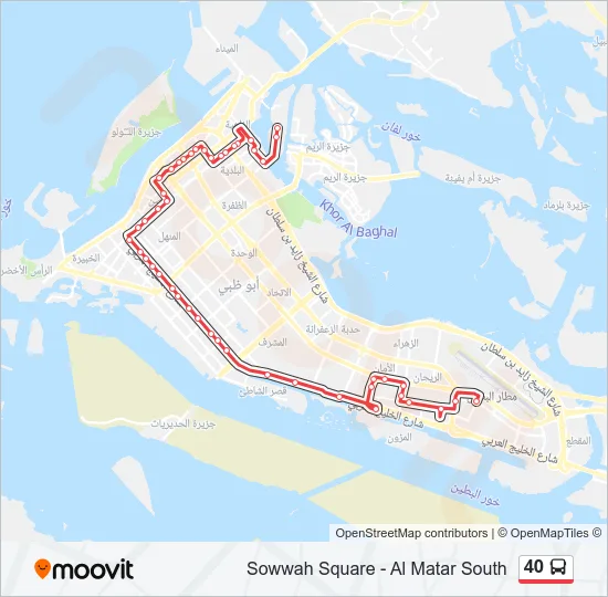 40 Bus Line Map