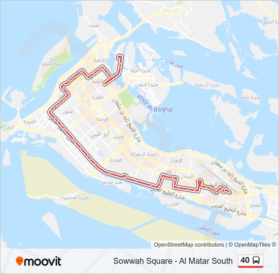 40 bus Line Map