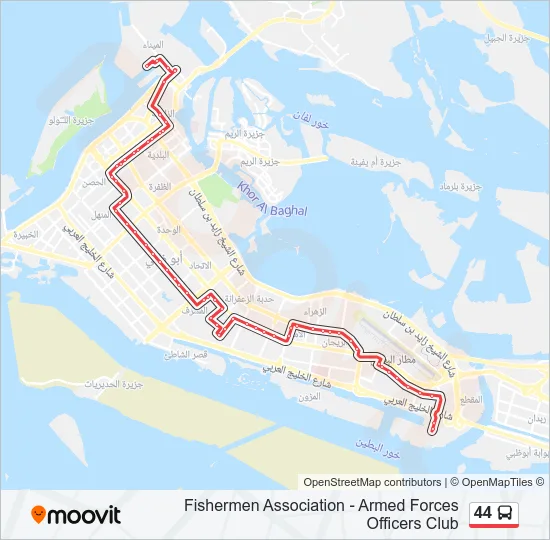 44 Bus Line Map