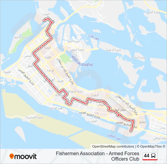 44 Bus Line Map