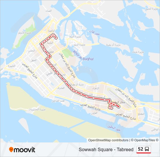 52 bus Line Map