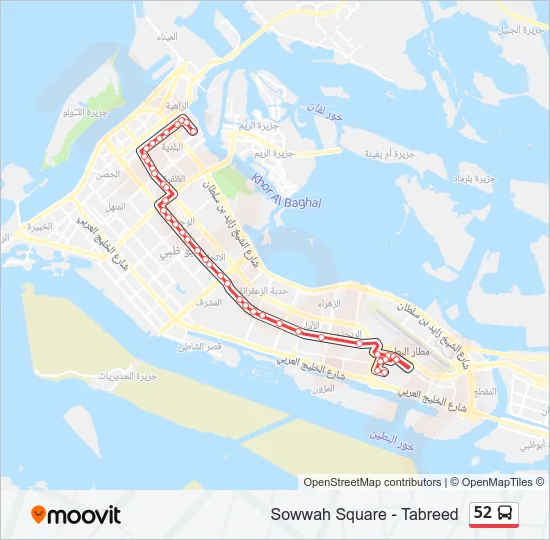 52 Bus Line Map