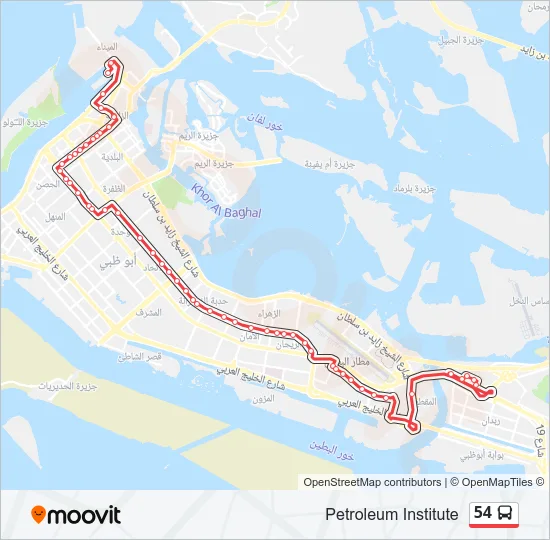 54 Bus Line Map