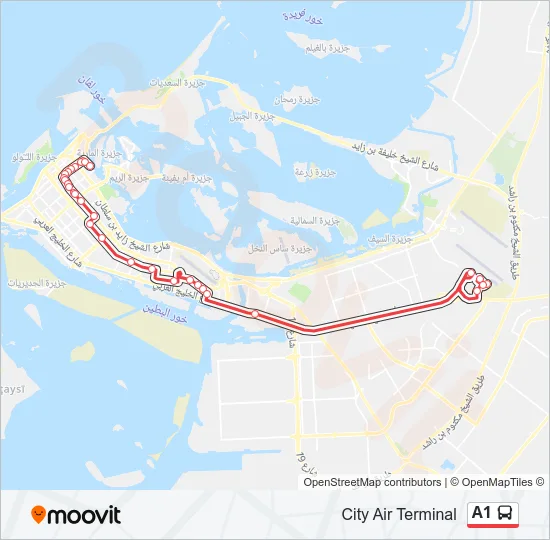A1 Bus Line Map