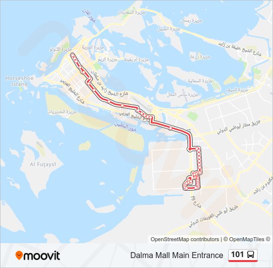 101 bus Line Map