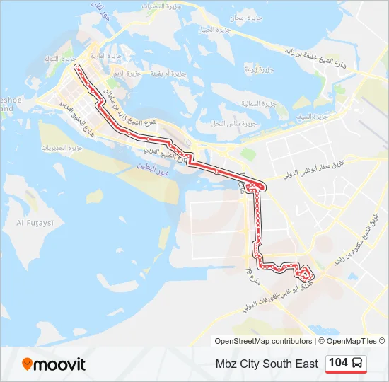 104 Bus Line Map