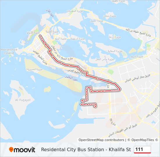 خريط الخط لـ 111 حافلة