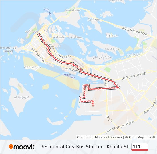 111 bus Line Map