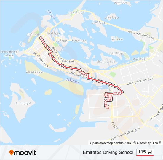 115 bus Line Map