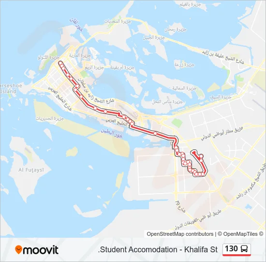 130 Bus Line Map