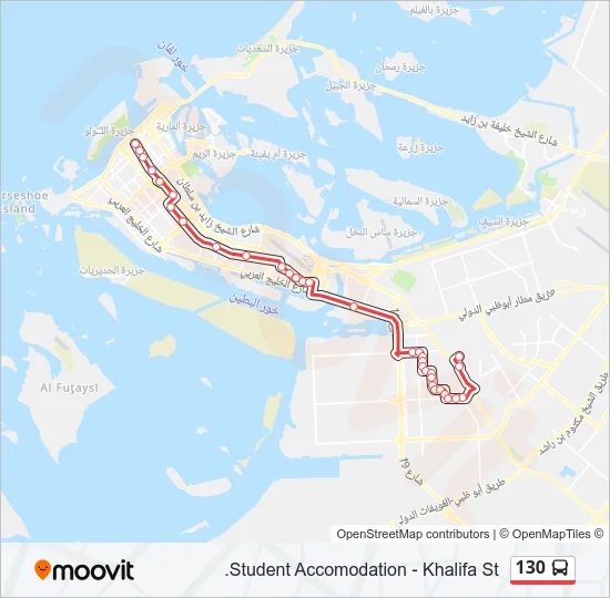 130 Bus Line Map
