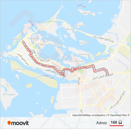 160 Bus Line Map