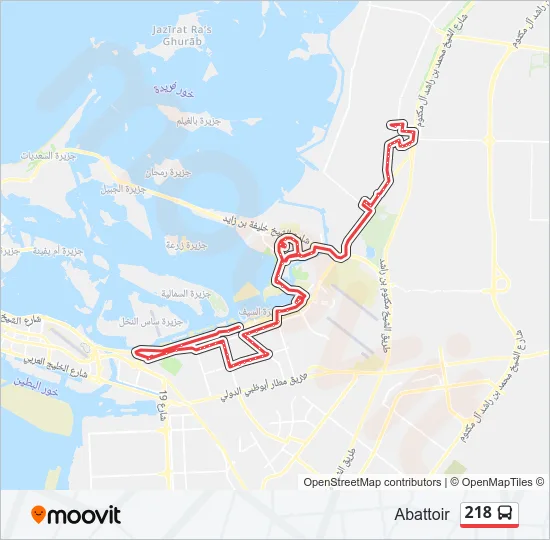218 Bus Line Map
