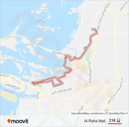 218 Bus Line Map