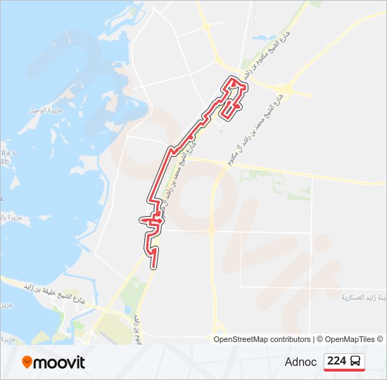 224 bus Line Map