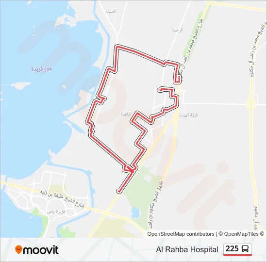 225 Bus Line Map