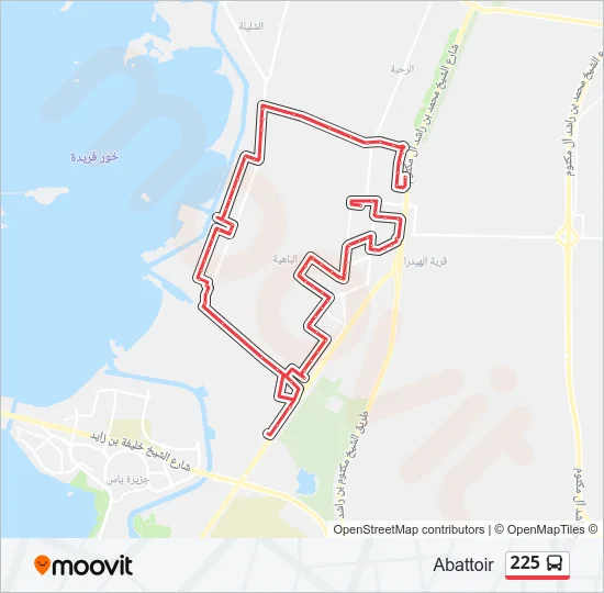 225 Bus Line Map