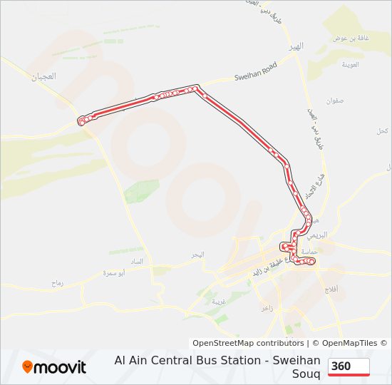 360 bus Line Map
