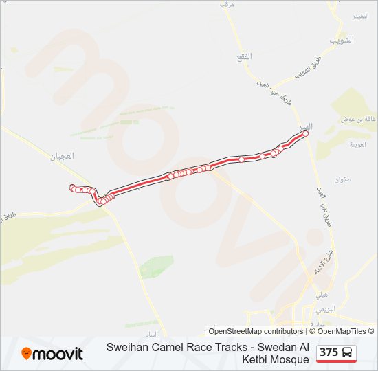 375 bus Line Map