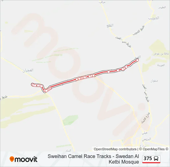 375 Bus Line Map