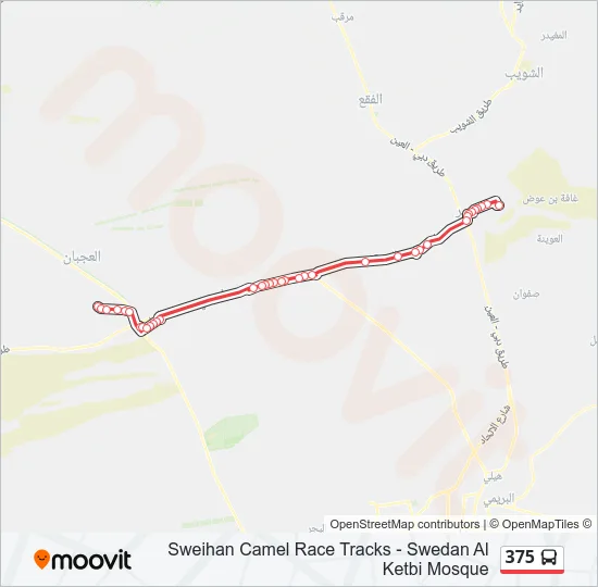 375 Bus Line Map