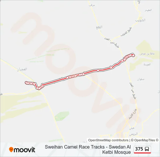 375 Bus Line Map