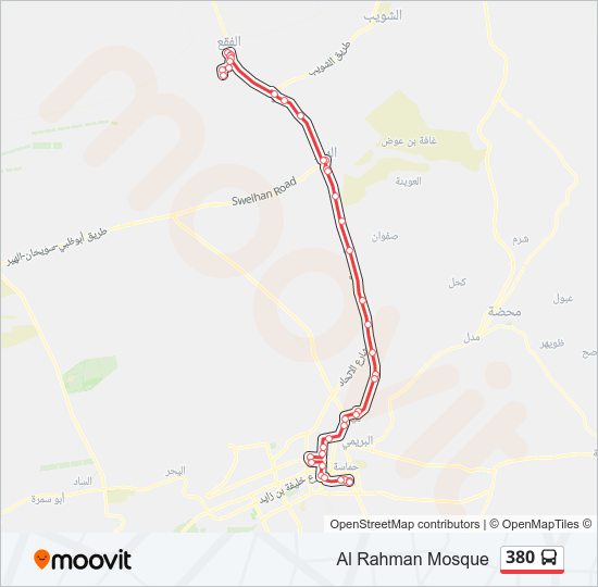 380 bus Line Map