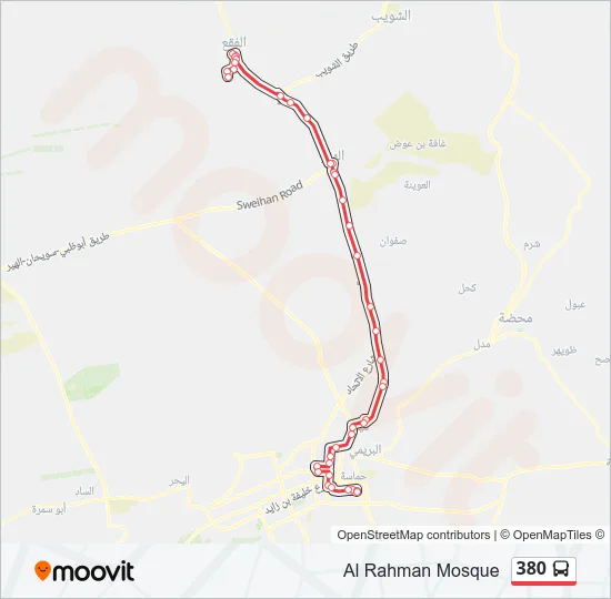 380 Bus Line Map