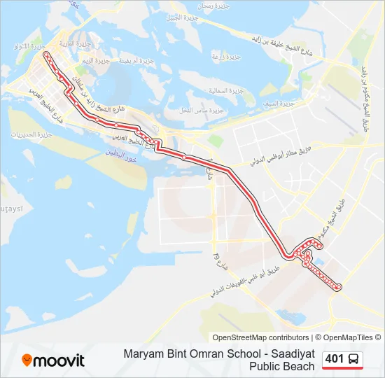 401 Bus Line Map