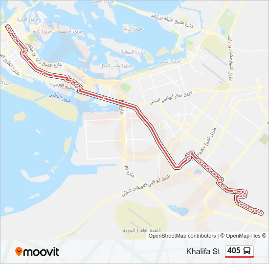 405 Bus Line Map