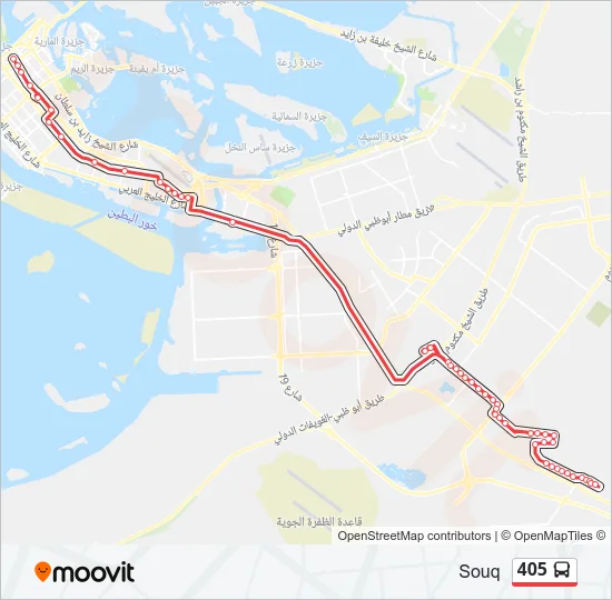 405 Bus Line Map