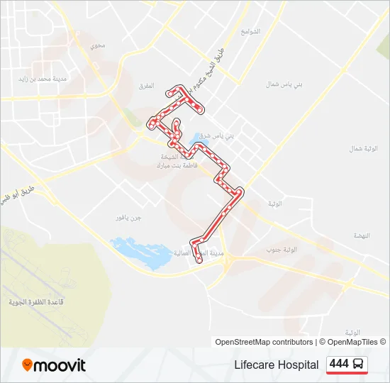 444 Bus Line Map