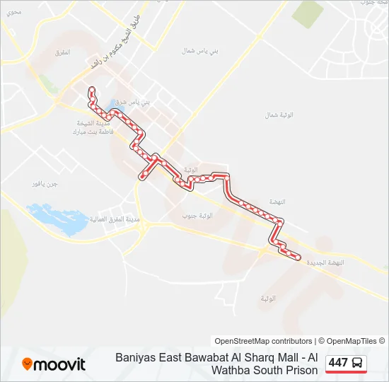 447 Bus Line Map