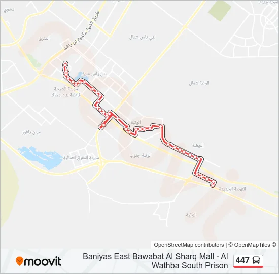 447 Bus Line Map