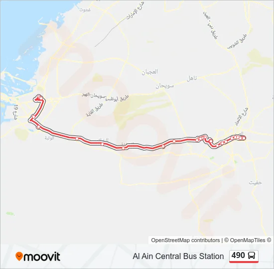 490 Bus Line Map