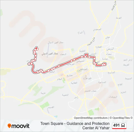 491 Bus Line Map