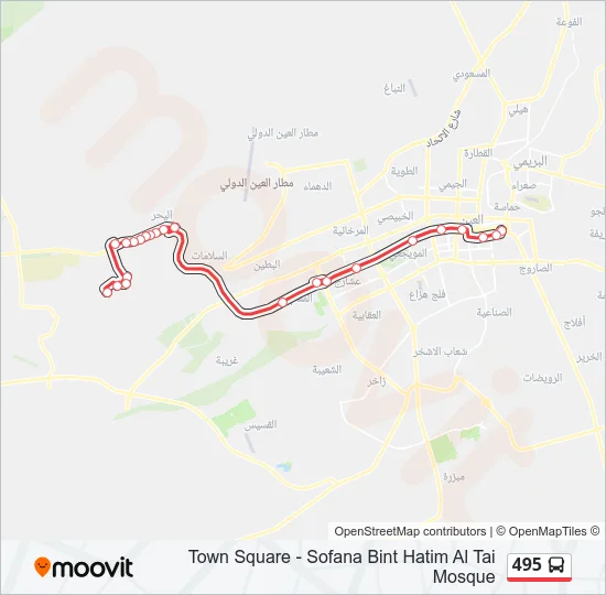 495 Bus Line Map