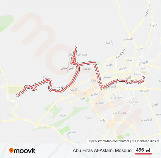 496 Bus Line Map