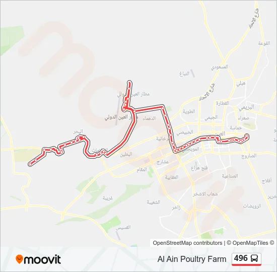 496 Bus Line Map