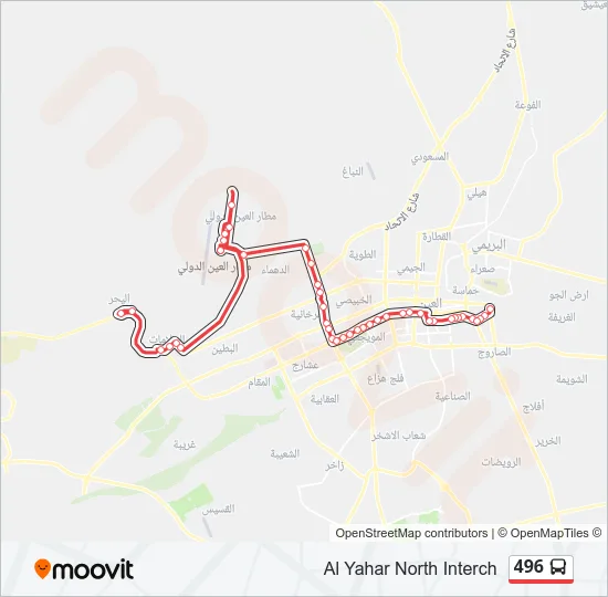 496 Bus Line Map