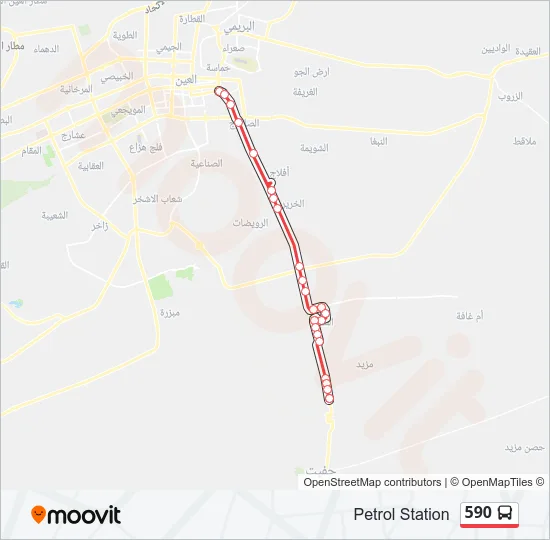 590 Bus Line Map