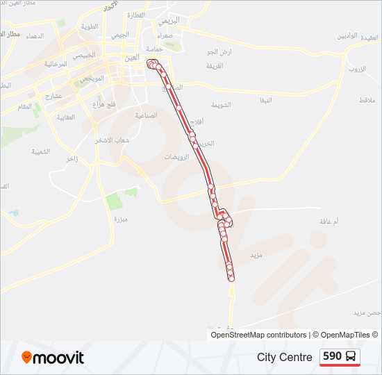 590 bus Line Map