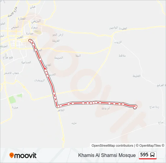 595 Bus Line Map